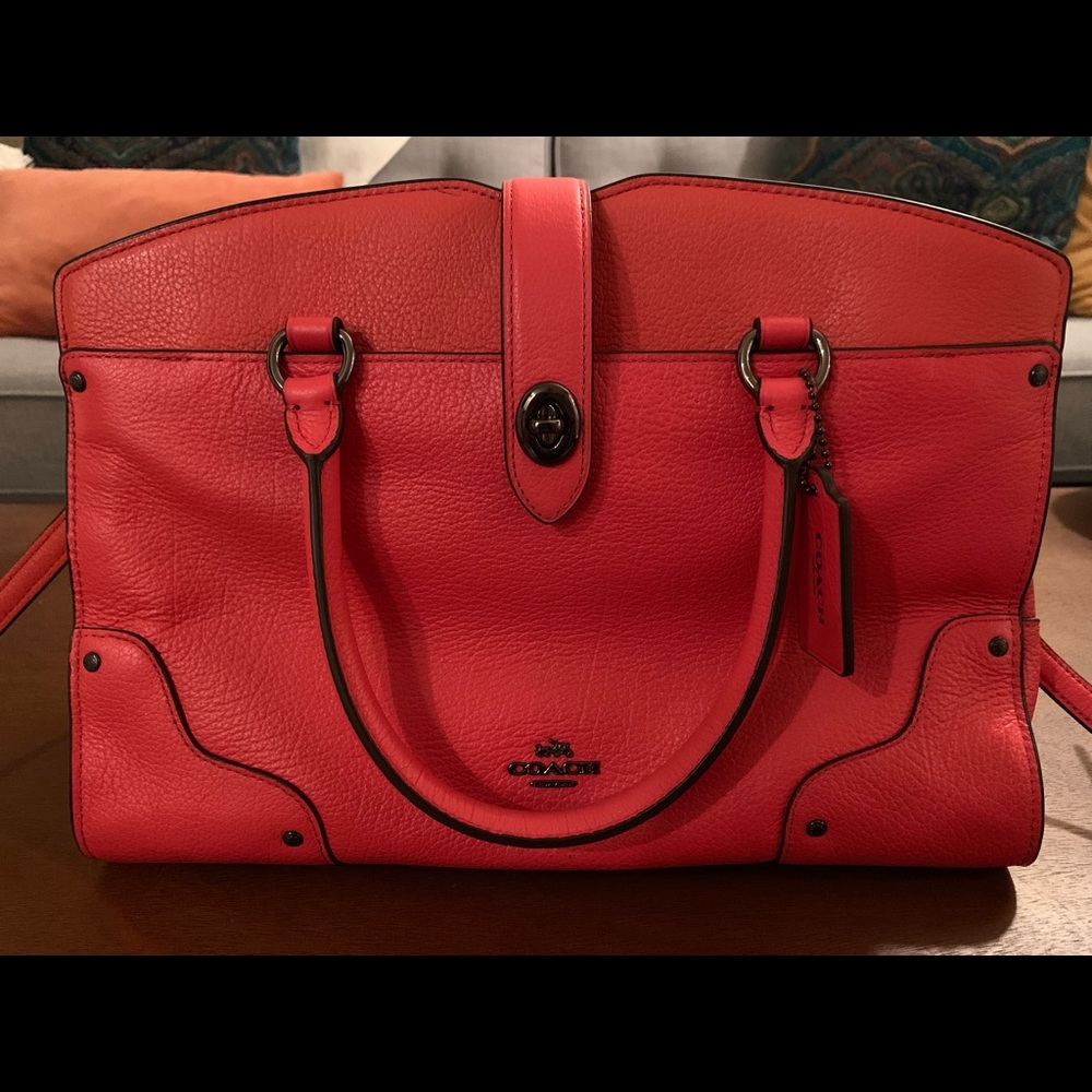 Coach Purse - Burnt Orange Leather
